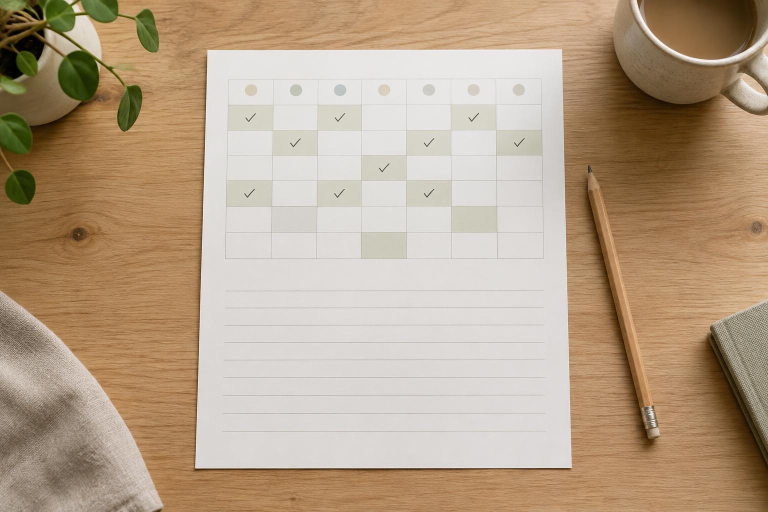 How to Design a Habit Tracker With Clear Intervals and Room for Progress