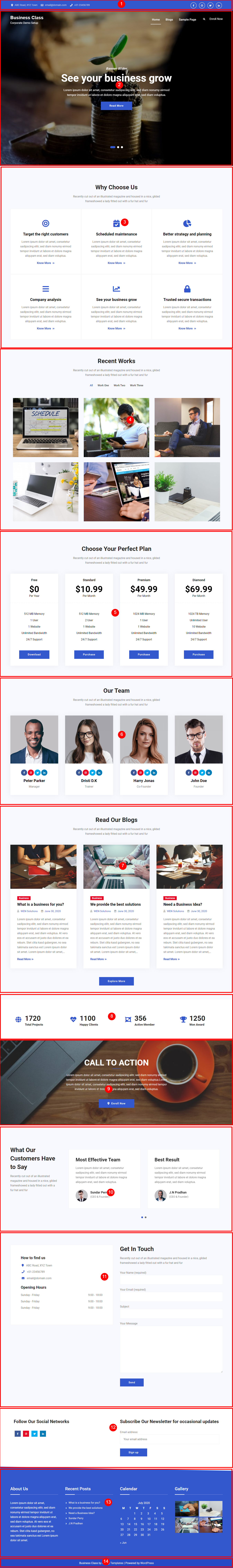 Business Class Pro set up homepage